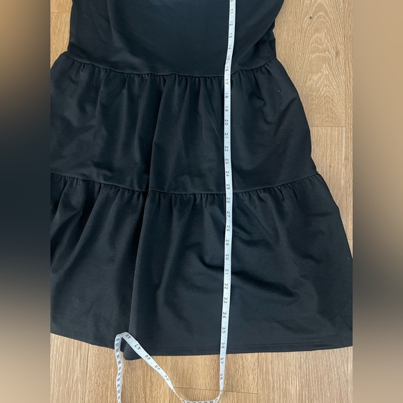 NWT Nautica Jeans Black Tiered Dress with White Accents, sleeveless with pockets - Picture 6 of 7